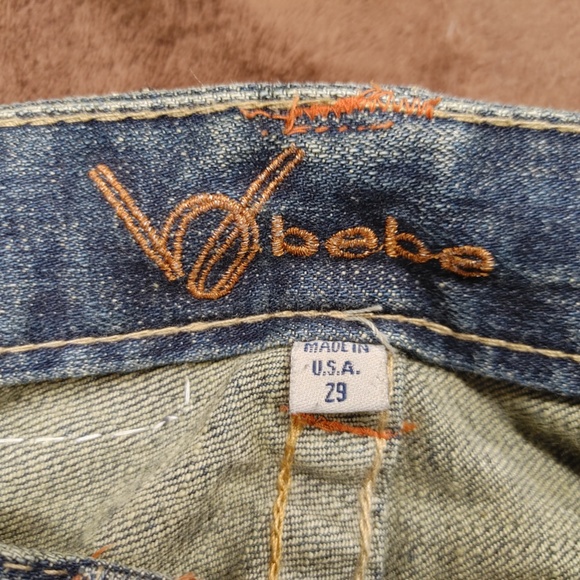 Bebe Kayla Chainmail Label Jeans size 29 - Picture 5 of 7